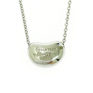 TIFFANY Co Silver Elsa Peretti Bean Necklace